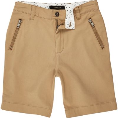 Boys brown chino shorts